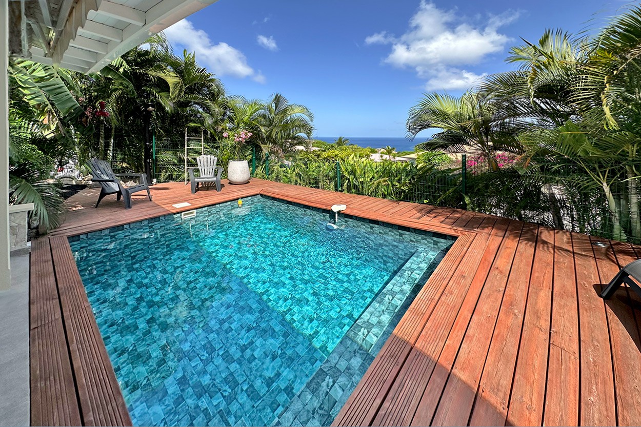 Coquillage des Anses d'Arlet location bas de villa Martinique piscine vue mer - Bienvenue au Coquillage des Anses d'Arlet